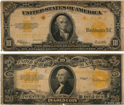 10 et 20 Dollars Lot UNITED STATES OF AMERICA  1922 P.274 et P.275 G