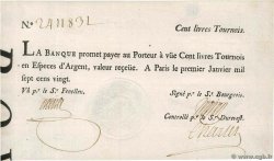 100 Livres Tournois typographié FRANCIA  1720 Dor.26 EBC+
