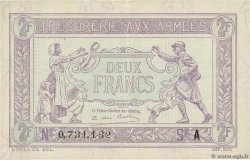 2 Francs TRÉSORERIE AUX ARMÉES FRANCIA  1917 VF.05.01 BB