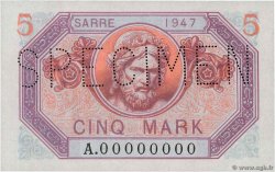 5 Mark SARRE Spécimen FRANCIA  1947 VF.46.00Sp FDC