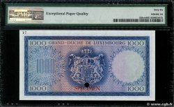 1000 Francs Spécimen LUXEMBOURG  1982 P.52Bcts UNC