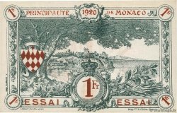 1 Franc Essai MONACO  1920 P.05r FDC