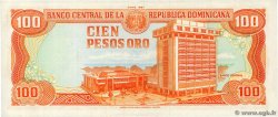 100 Pesos Oro Remplacement DOMINICAN REPUBLIC  1987 P.122br VF