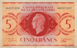 5 Francs SAINT PIERRE ET MIQUELON  1943 P.10 TTB