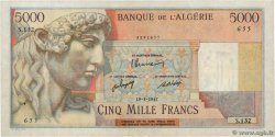 5000 Francs ALGERIEN  1947 P.105 fVZ