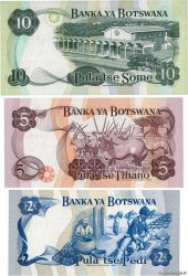 2, 5 et 10 Pula Petit numéro BOTSWANA (REPUBLIC OF)  1976 P.02a, P.03a et P.04a UNC