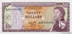 20 Dollars CARIBBEAN   1965 P.15n