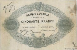 50 Francs type 1868 Indices Noirs Faux FRANCIA  1876 F.A38.10x MB