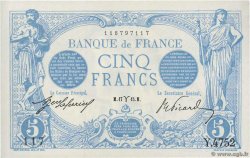 5 Francs BLEU FRANKREICH  1915 F.02.25 fST