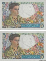 5 Francs BERGER Consécutifs FRANCE  1947 F.05.07 UNC-