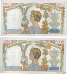 5000 Francs VICTOIRE Impression à plat Consécutifs FRANCIA  1941 F.46.31 AU