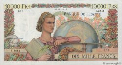 10000 Francs GÉNIE FRANÇAIS FRANKREICH  1952 F.50.59 fVZ