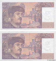 20 Francs DEBUSSY Consécutifs FRANCE  1989 F.66.10A26 XF