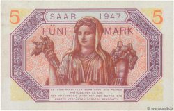 5 Mark SARRE FRANKREICH  1947 VF.46.01 VZ