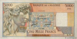 5000 Francs ALGERIA  1947 P.105 VF-