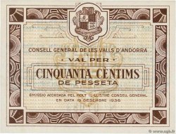 50 Centims ANDORRE  1936 P.05 NEUF