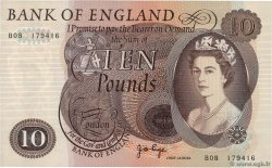 10 Pounds ENGLAND  1971 P.376c UNC-