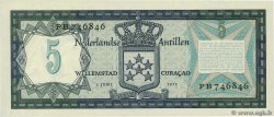 5 Gulden ANTILLE OLANDESI  1972 P.08b FDC