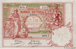 20 Francs BELGIEN  1914 P.067