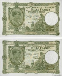 1000 Francs - 200 Belgas Consécutifs BÉLGICA  1944 P.110