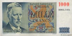 1000 Francs BELGIUM  1950 P.131a XF