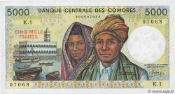 5000 Francs KOMOREN  1986 P.12a