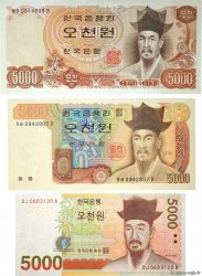 5000 Won Lot SOUTH KOREA   1977 P.45, P.48 et P.55