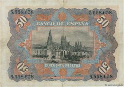 50 Pesetas SPANIEN  1907 P.063a SS