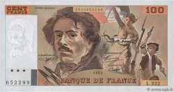 100 Francs DELACROIX imprimé en continu FRANCIA  1993 F.69bis.07 q.FDC