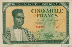 5000 Francs MALI  1960 P.05 q.SPL