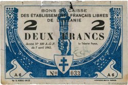 2 Francs OCEANIA  1942 P.09 SGE