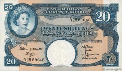 20 Shillings AFRICA DI L EST BRITANNICA   1962 P.43b