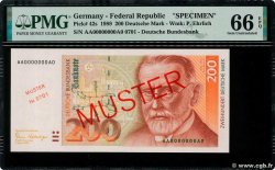 200 Deutsche Mark Spécimen ALLEMAGNE FÉDÉRALE  1989 P.42as