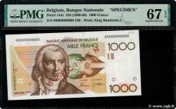 1000 Francs Spécimen BELGIEN  1980 P.144s