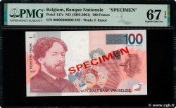 100 Francs Spécimen BELGIQUE  1995 P.147s NEUF