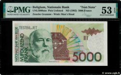 5000 Francs Test Note BELGIEN  1992 P.-