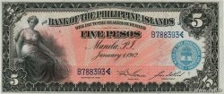 5 Pesos PHILIPPINES  1912 P.007a
