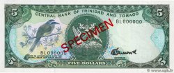 5 Dollars Spécimen TRINIDAD et TOBAGO  1985 P.37cs