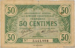 50 Centimes AFRIQUE ÉQUATORIALE FRANÇAISE  1917 P.01a MB