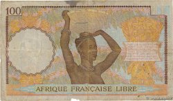 100 Francs AFRIQUE ÉQUATORIALE FRANÇAISE Brazzaville 1941 P.08 B+