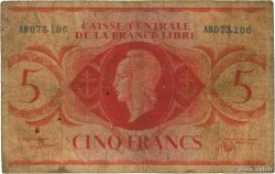 5 Francs FRENCH EQUATORIAL AFRICA Brazzaville 1944 P.10a
