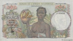 100 Francs FRENCH WEST AFRICA  1951 P.40 XF+
