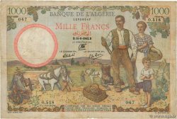 1000 Francs ALGERIA  1942 P.086 VG