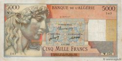 5000 Francs ALGERIEN  1947 P.105 SS