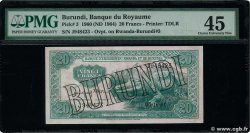 20 Francs BURUNDI  1960 P.03 VZ