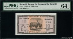 10 Francs BURUNDI  1962 P.09 UNC-