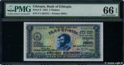 2 Thalers ETHIOPIA  1933 P.06 UNC