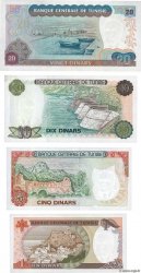1 au 20 Dinars Lot TUNISIA  1980 P.74 au P.77 UNC-