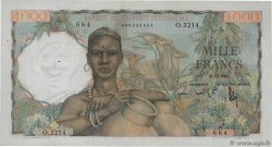 1000 Francs FRENCH WEST AFRICA  1953 P.42 q.AU