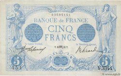 5 Francs BLEU FRANKREICH  1913 F.02.21